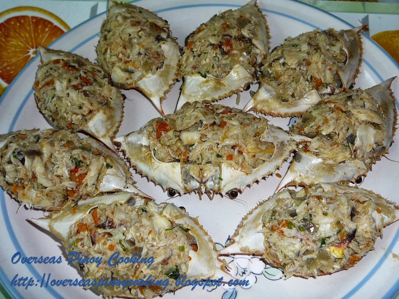 Rellenong Alimasag, Stuffed Crabs