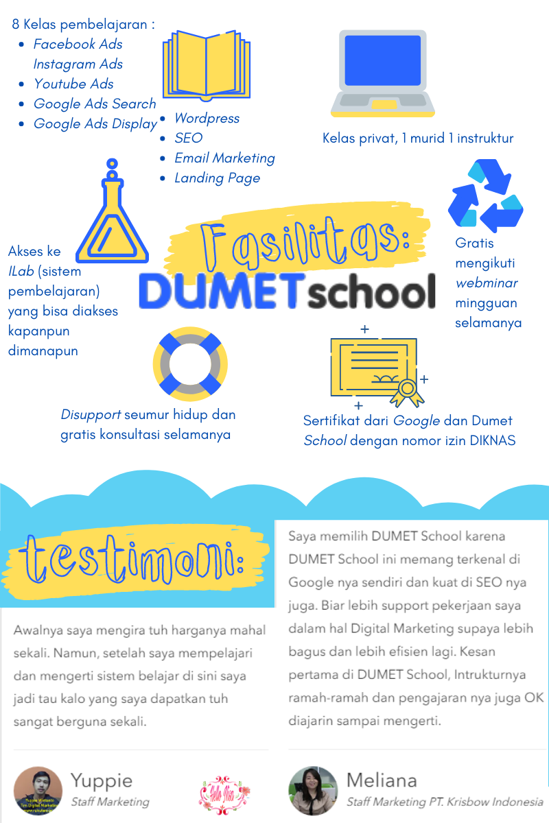 Dumet School tempat kursus website dan IT terbaik di Indonesia