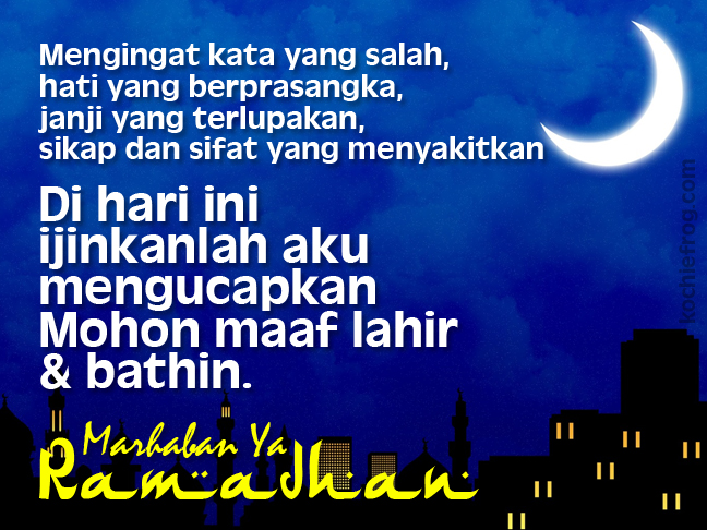 Kumpulan Ucapan Mohon Maaf Menjelang Bulan Ramadhan 