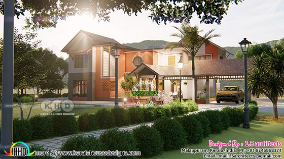 Modern house rendering