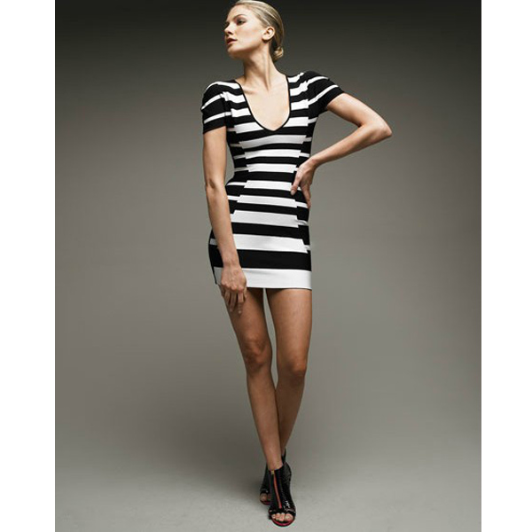 new website for your fashion: Herve Leger Striped Bandage Dress