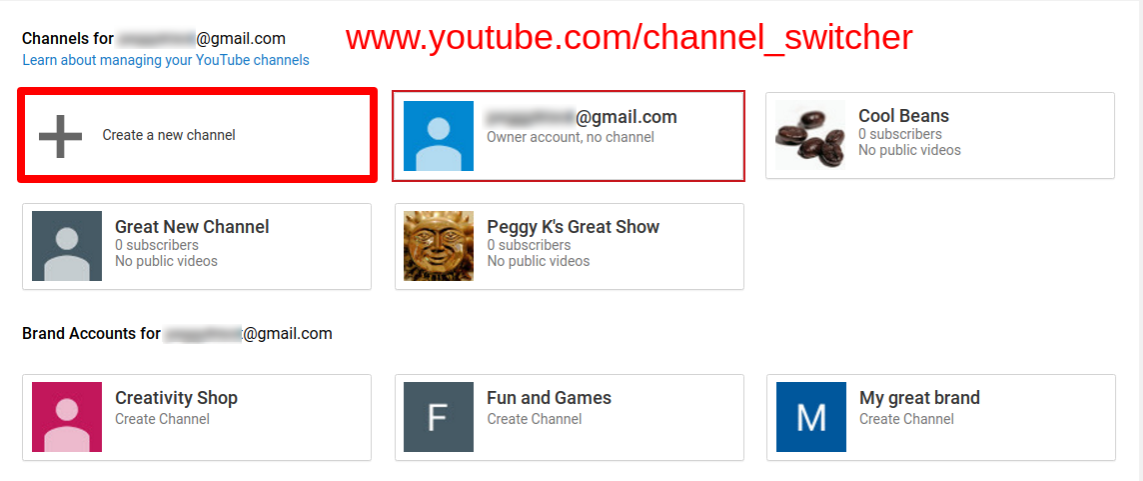 create my own youtube channel