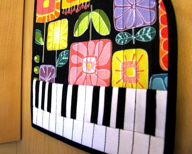 grand piano quilted hot pad pattern - detail 2