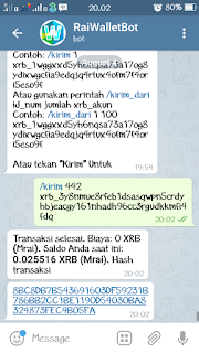 Cara Mudah Withdrawal Raiblocks (Raiwalletbot) Di Telegram