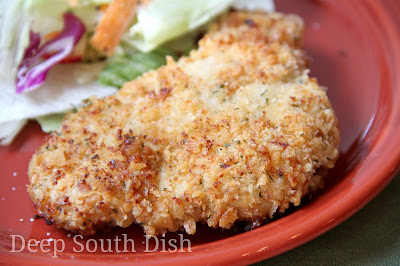 The good ole, standby, oven baked Ranch Chicken that everybody loves, updated with the use of mayo, panko and crushed saltines.