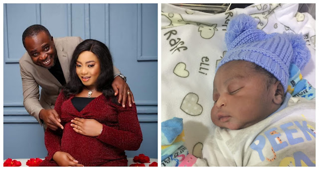 Nigerian pastor and his wife welcome a baby girl after 13 years of waiting (Photos)