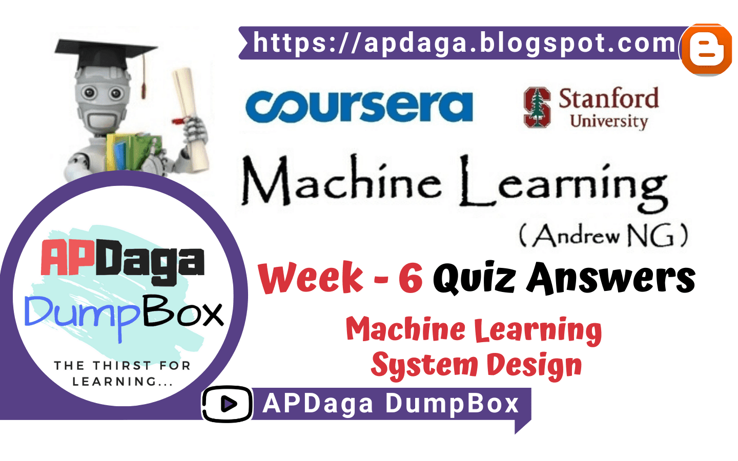 Coursera Machine Learning (Week 6) Quiz Machine Learning System