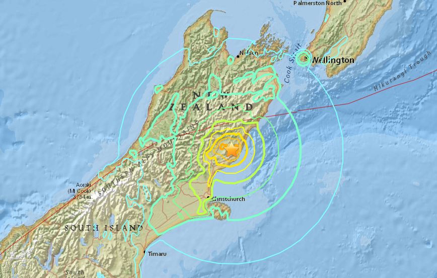USGS Powerful magnitude 7.4 earthquake hits New Zealand