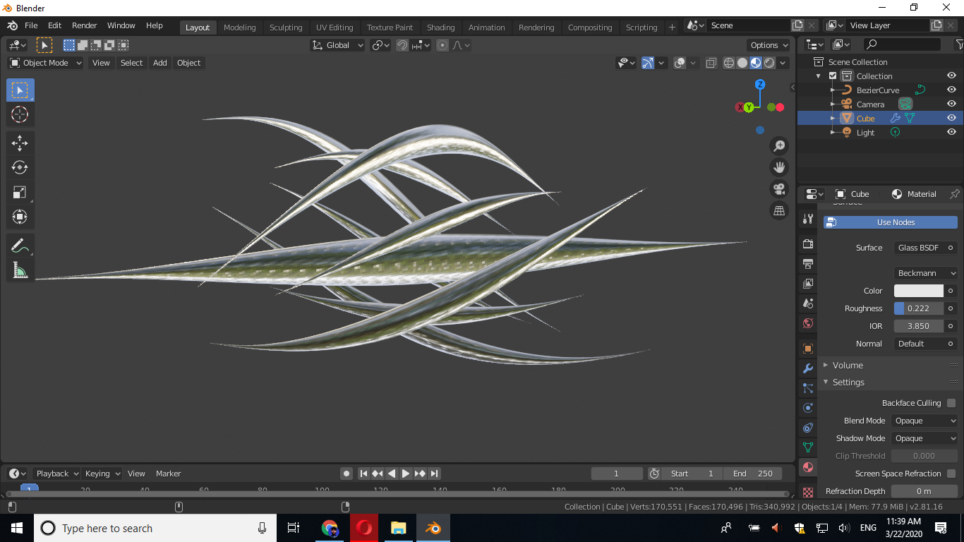 How To Twisting Crystals In Blender Beginner Tutorial 2020 Quick