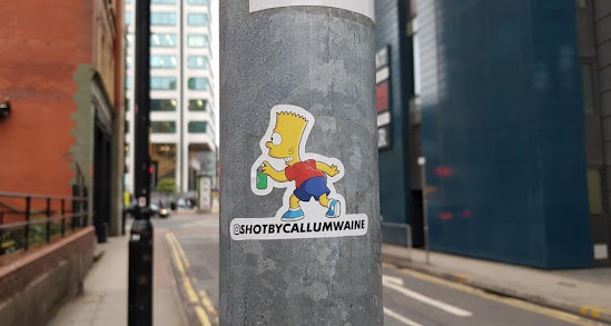 Bart Simpson sticker in Manchester