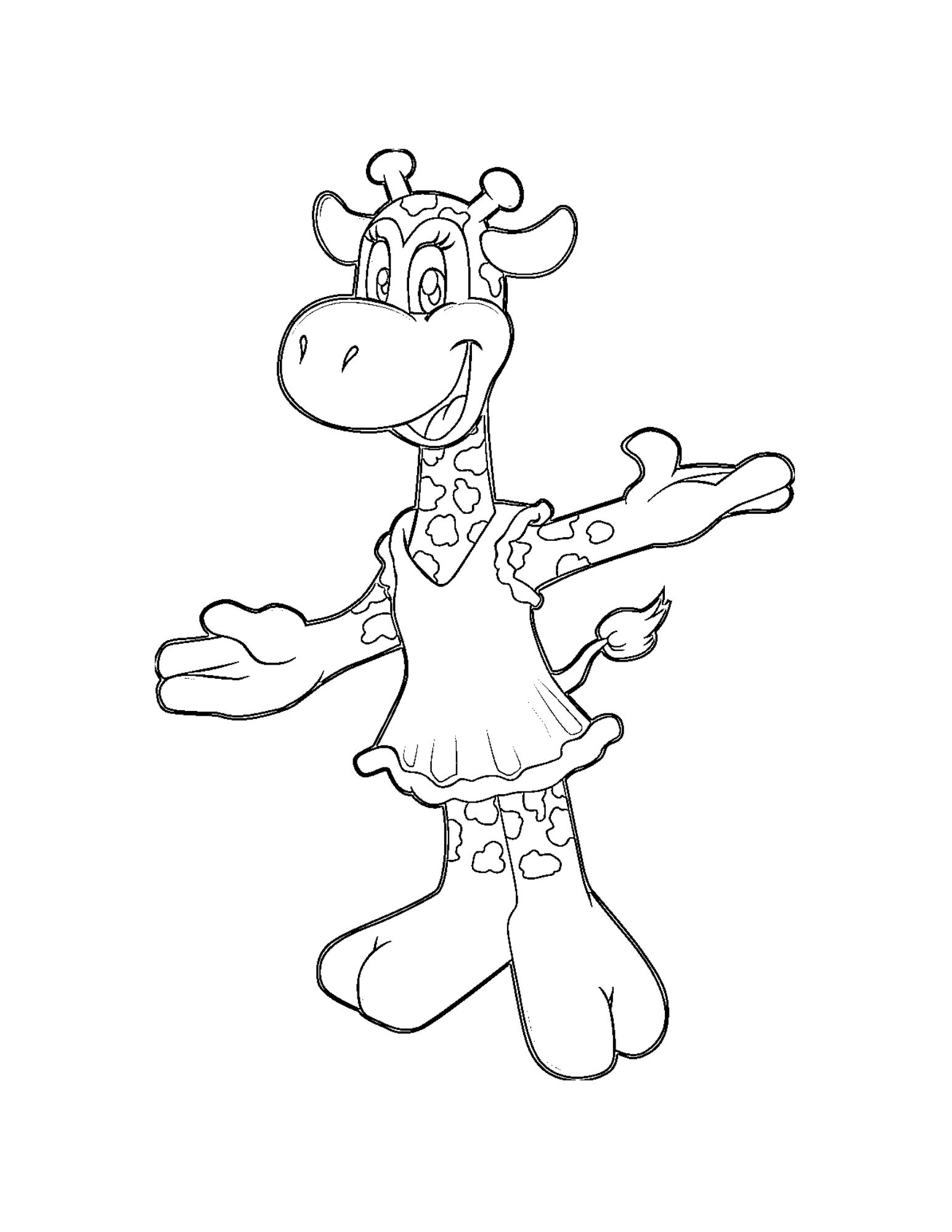 Free Printable Coloring Pages (giraffe)