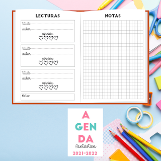 AGENDA ESCOLAR, A5, 2021, 2022, PDF, IMPRIMIR, MOSNTRUOS, HADAS, MARY POPPINS, INDIOS, VAQUEROS, WILD WEST