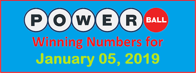 PowerBall Winning Numbers for Saturday, 05 January 2019