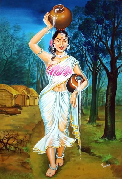 50 Most Beautiful Indian Women Paintings of All Times