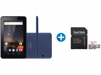 Tablet Multilaser M7S Plus 8GB 7" Wi-Fi - Android 7.0 + Cartão de Memória 64GB SanDisk Bivolt