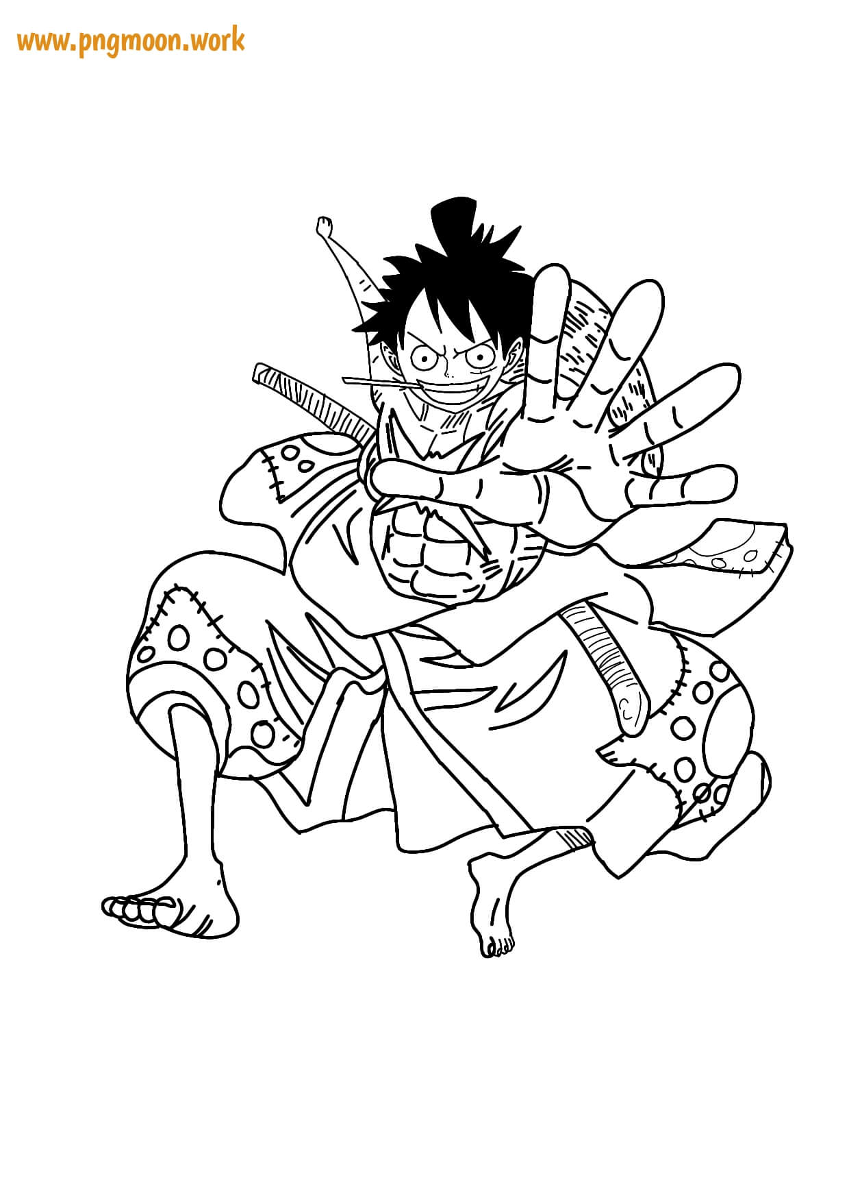 5 Best Luffy Coloring Pages Pngmoon Png Images Coloring Pages