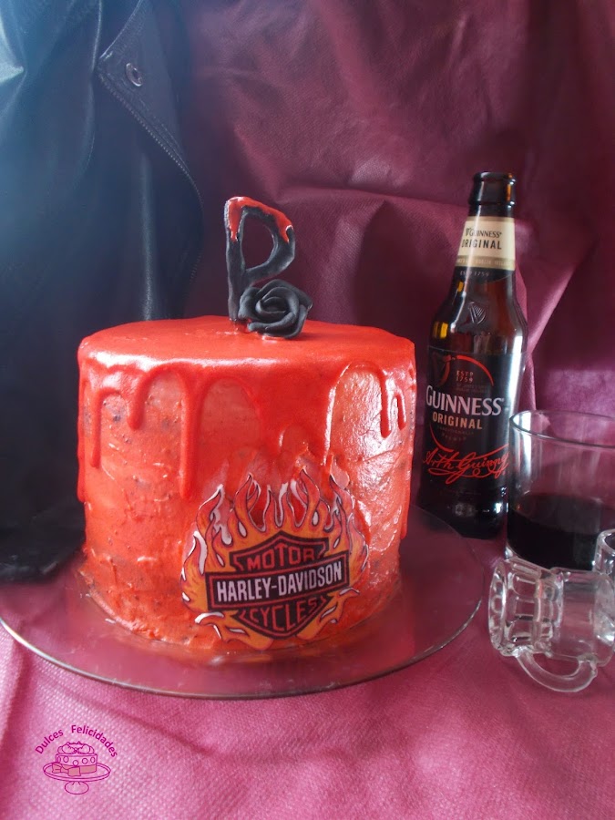 Guinness layer cake Harley Davidson