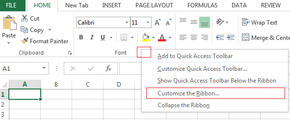How to activate the Developer tab in Microsoft Excel