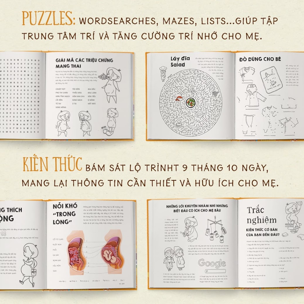 [A116] Activity book: Combo sách thai giáo hữu ích cho Mẹ Bầu
