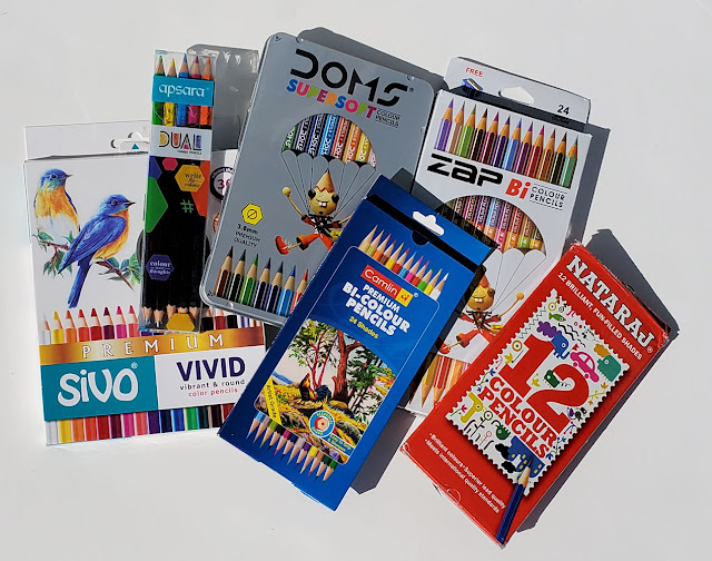 Fueled by Clouds & Coffee Indian Colored Pencils Comparison