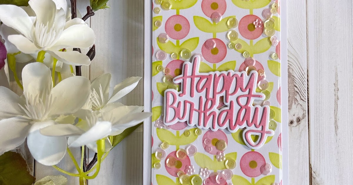 Finding Your Niche: Happy Birthday Mini Slimline Flat Shaker Card