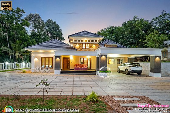 Finished house front view photograph