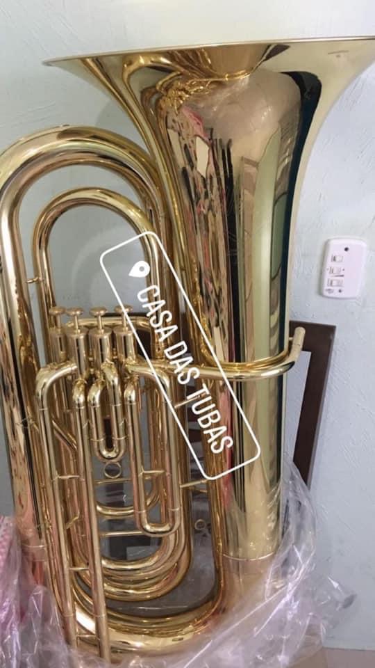 JVP IMPORTS Tuba Sinfônica 4/4 4 Válvulas BBb Sib WERIL Laqueado sem