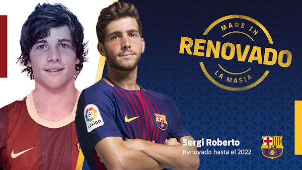 Oficial: El FC Barcelona renueva hasta 2022 a Sergi Roberto