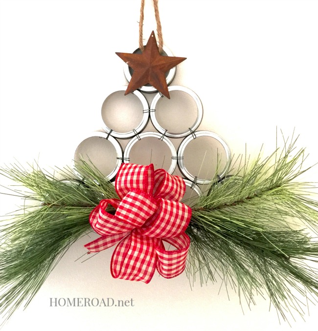 Canning Jar Lid Tree Wreath