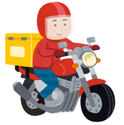 バイク便のイラスト