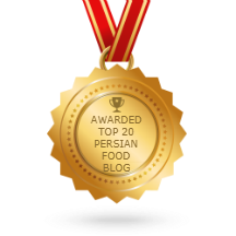 Selected as one of top 20 Persian Food Blogs 2017