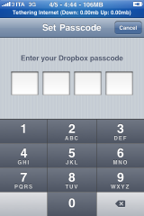 Dropbox - password