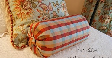 Imparting Grace No Sew Bolster Pillow Tutorial