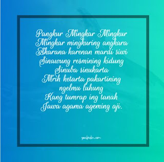 35 Tembang Pangkur Contoh Watak Dan Pengertiannya Yosefpedia Com