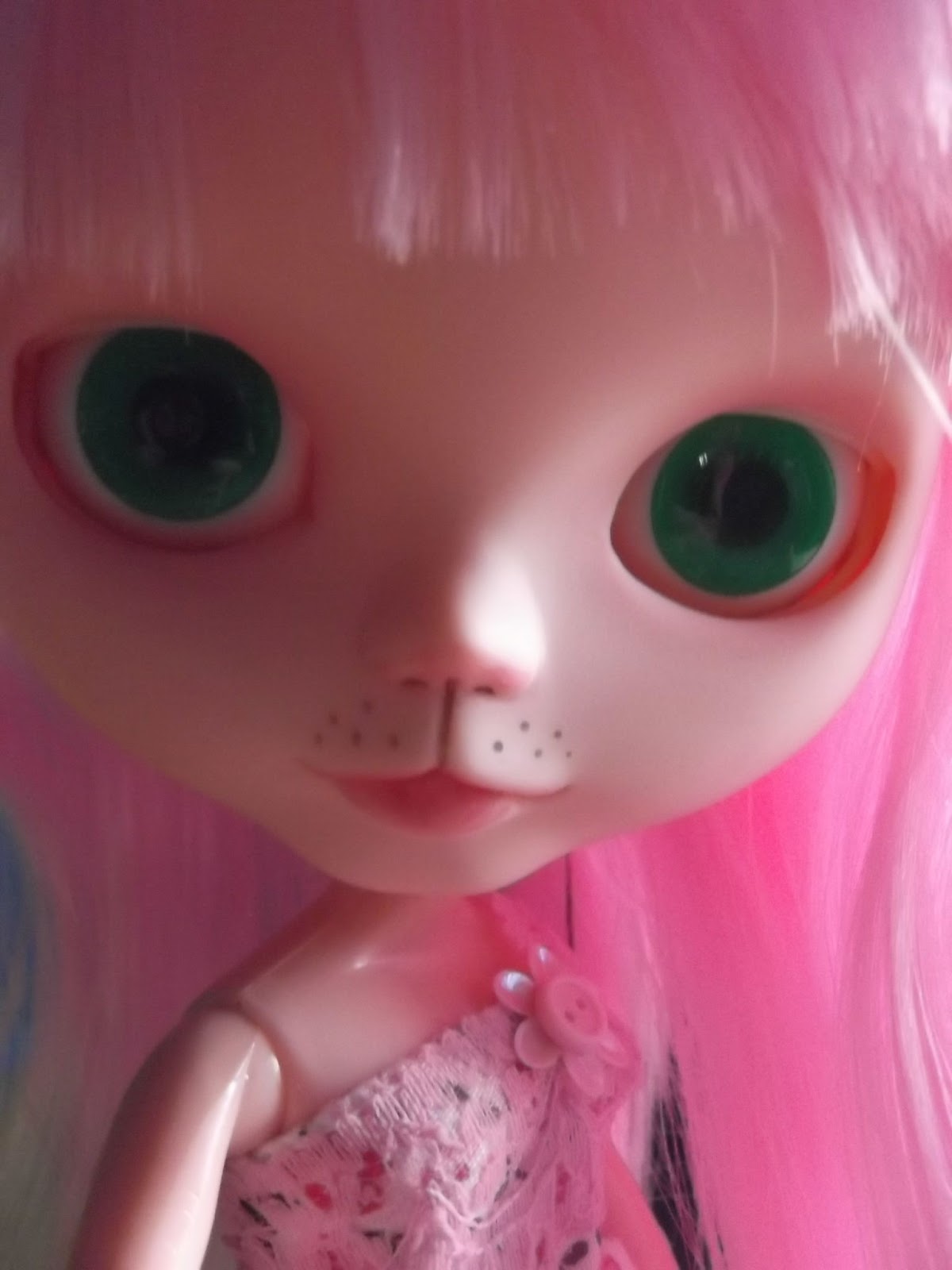 avabunny Pink  has been customized with her new cat  face 