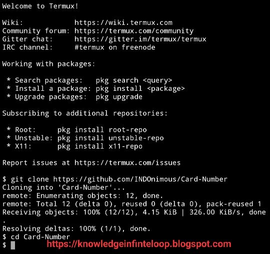 Install live credit card generator Tool on termux live cc working
