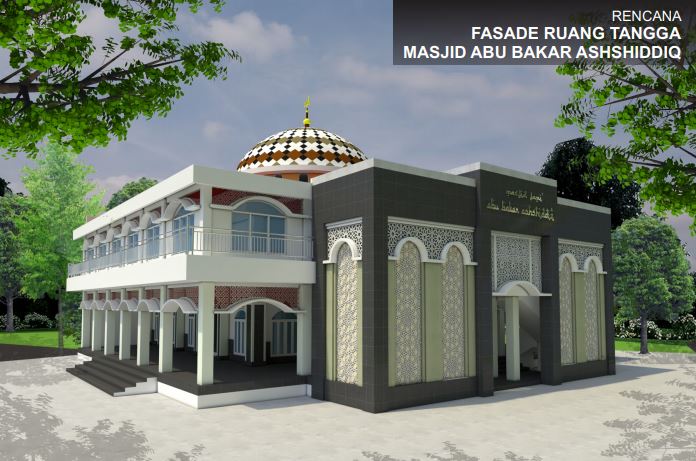 Foto: Desain Masjid Abu Bakar Ash-Shiddiq, Rencana Fase Ruang Tangga