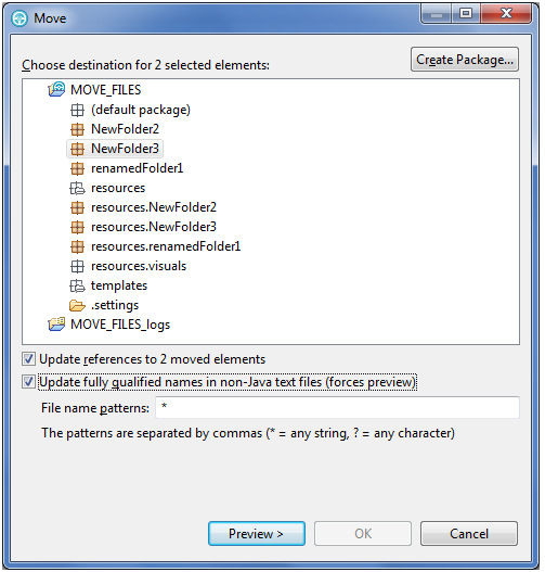 you Move Files between Folders RFT