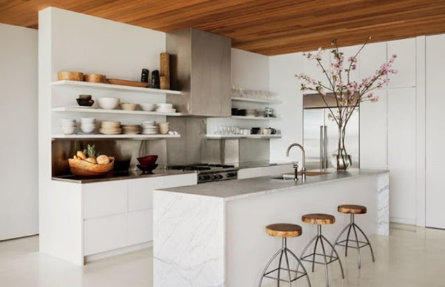 stainless kitchen backsplash