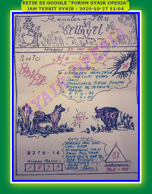 1 New Message Kode Syair Sydney 27 Oktober 2020 Forum Syair Togel Hongkong Singapura Sydney