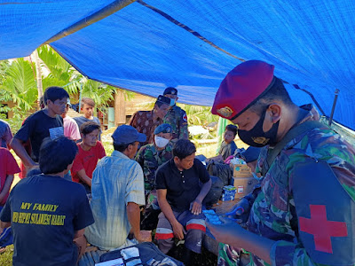 Batalyon Kesehatan TNI Bantu Pengobatan Korban Gempa Sulbar