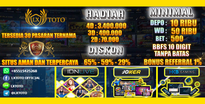 Lxtoto (Memberikan Diskon Terbesar) Ada Live Casino & Slot