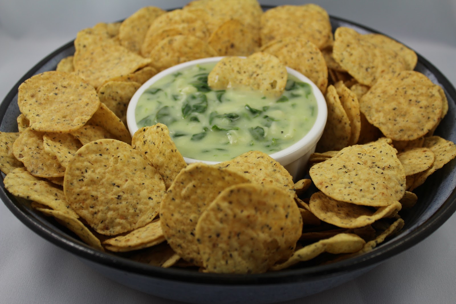 Ellen B Cookery Nachos with Cheesy Spinach Cream Sauce