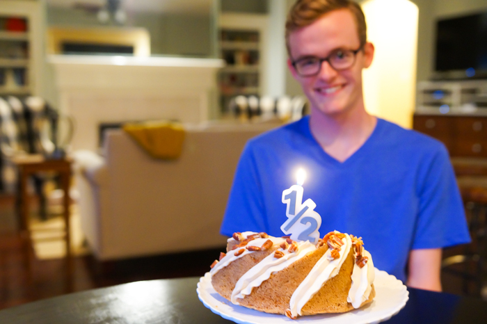 half-birthday cake and tradition