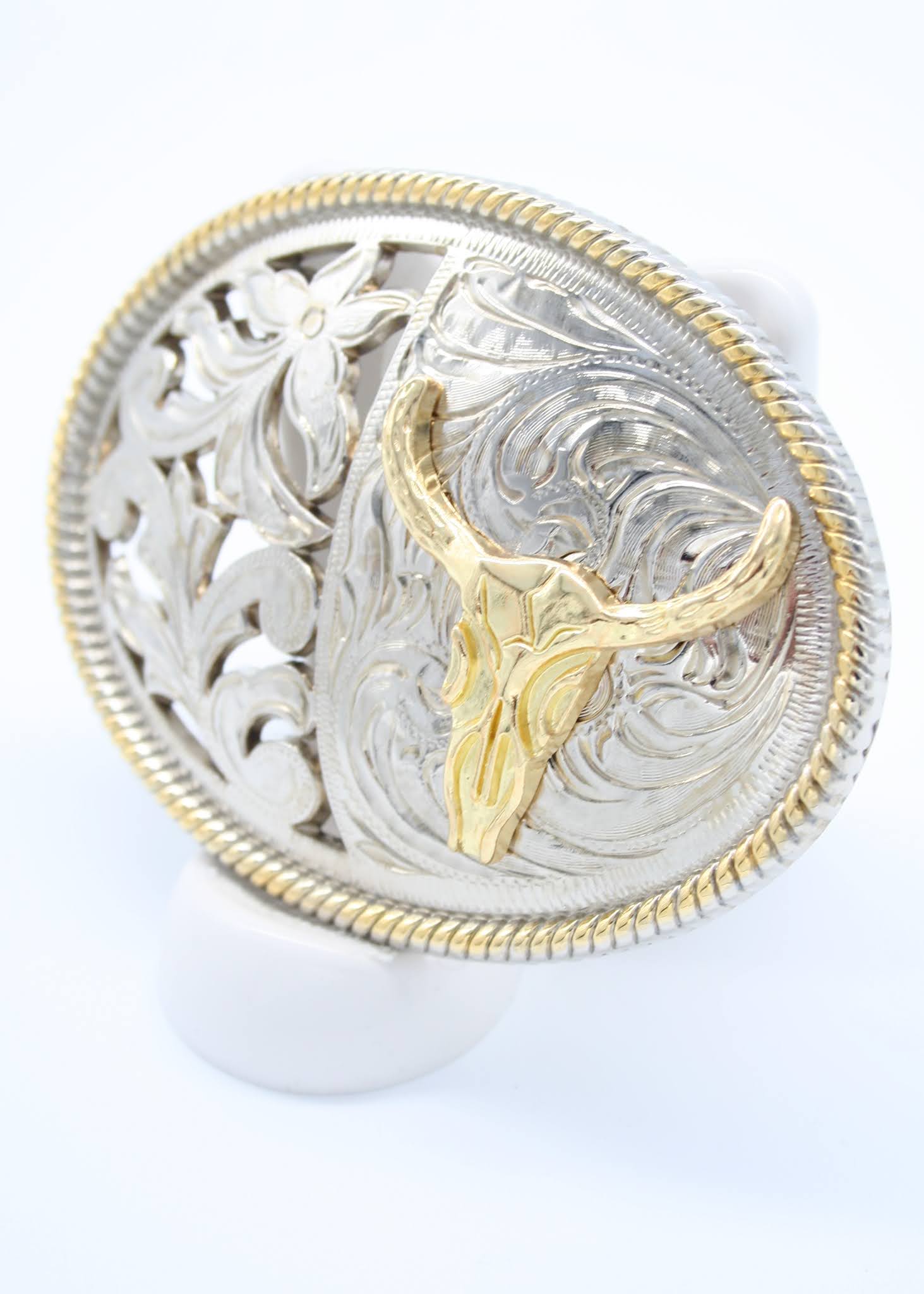 Boucle De Ceinture Style Cowboy Western Avec Crâne Amérindien - Zinc Allié - Pour Ceinture 1,5 Pouces