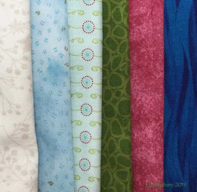 Frolic 2019 Mystery Quilt fabric selection