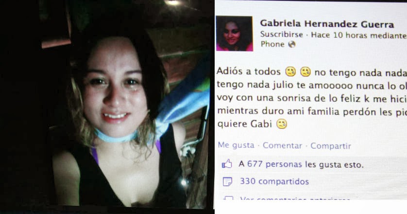 Gabriella Hernandez Guerra Controversial Suicidal Facebook Post Traffic Hunger