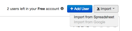 Import users from a spreadsheet
