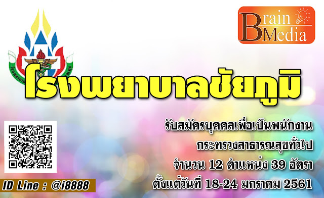 โรงพยาบาลชัยภูมิ เปิดสอบ งานราชการ
