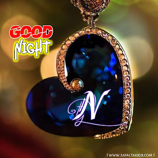 N letter good night images